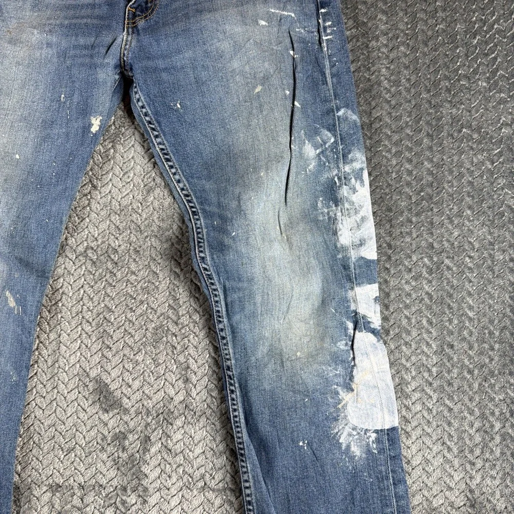 Levi's 513 Jeans Mens 34x32 Slim Straight Med Wash Denim Casual Stretch‎ Blue